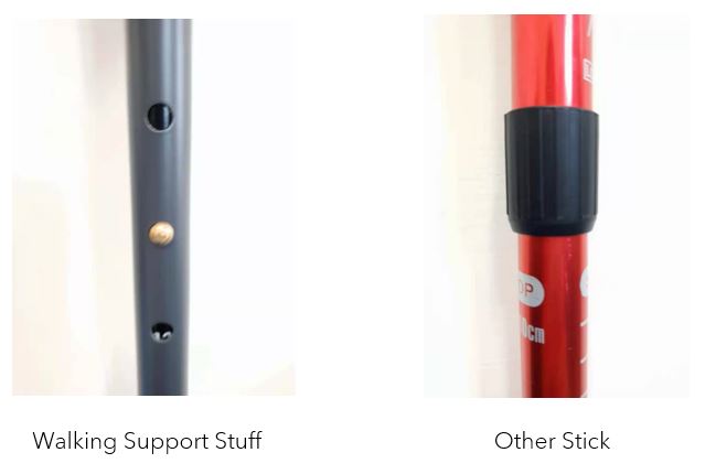 The comparison between walking support stuff and other walking stick