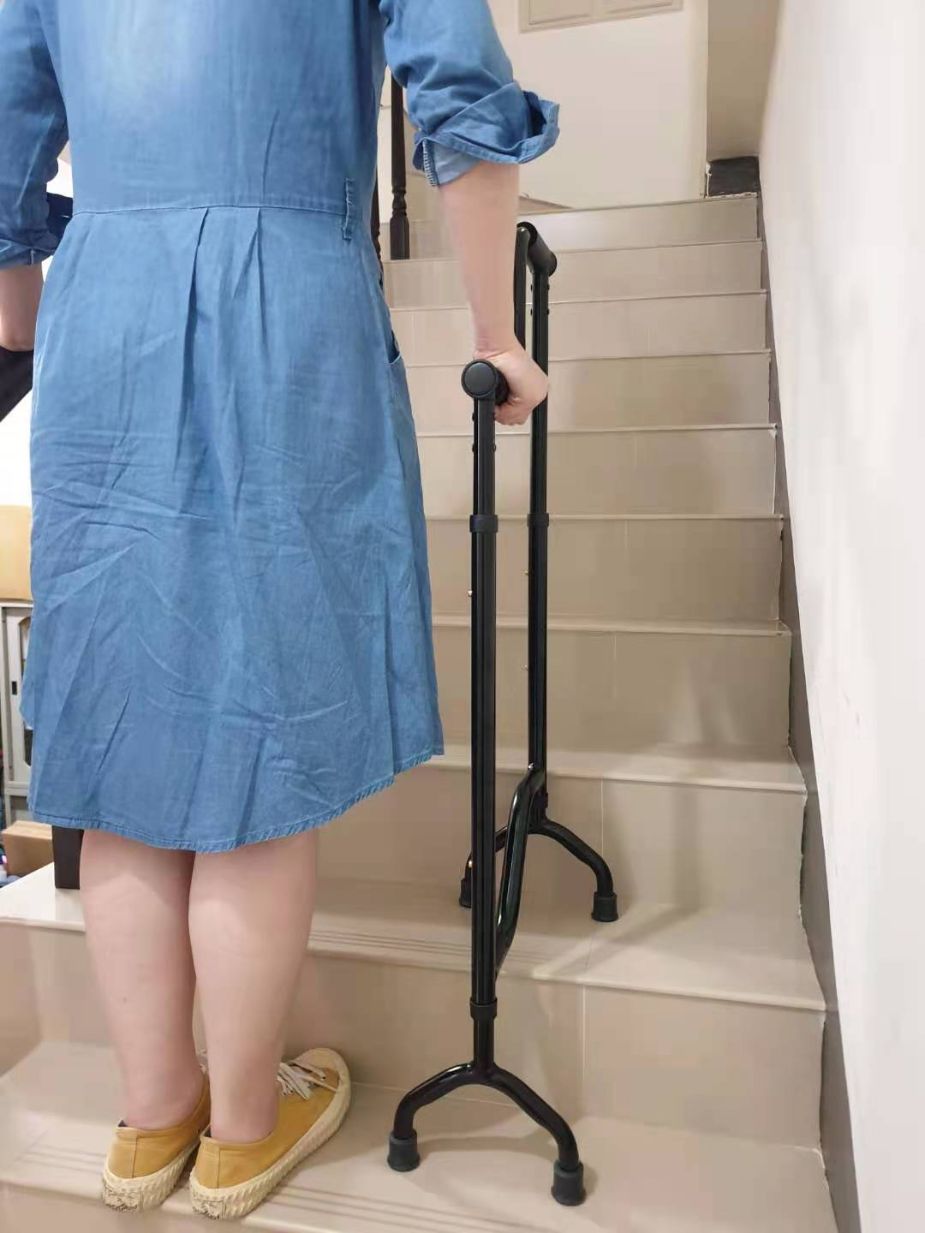 go upstairs with stair assist cane