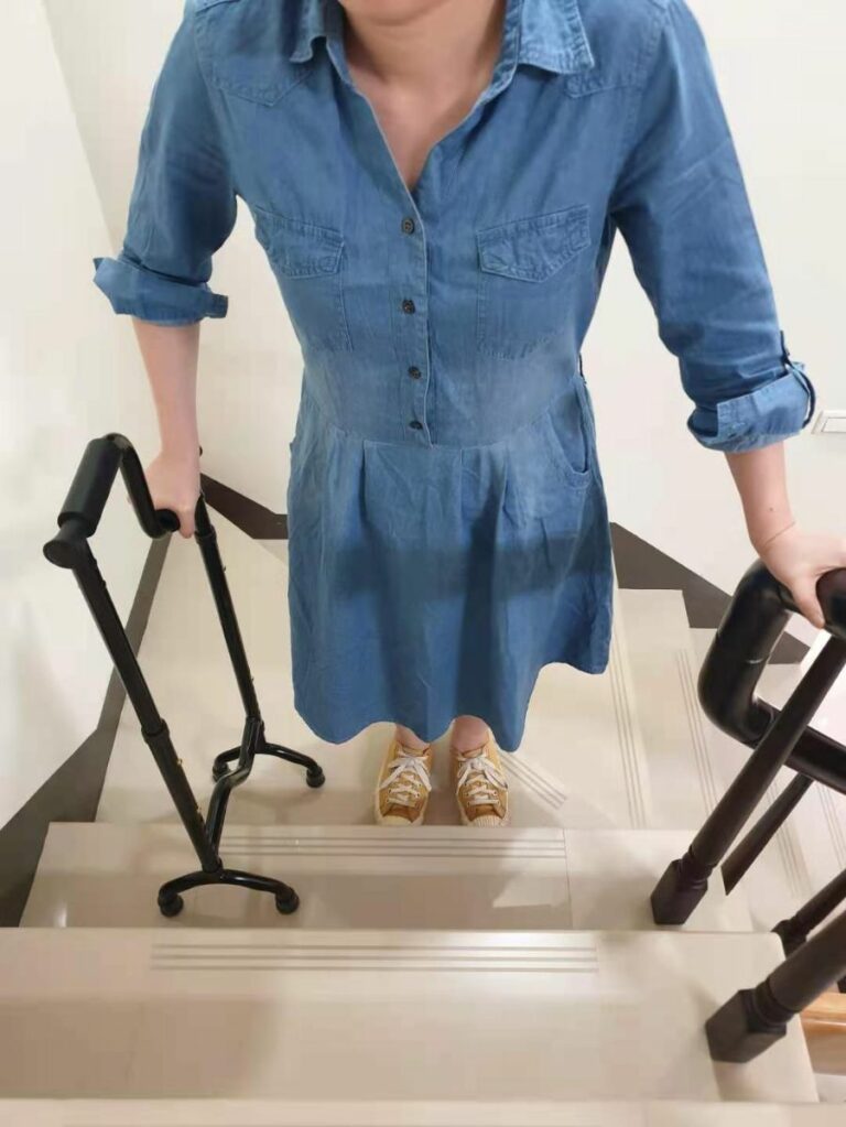 Stair climbing cane,Stair Assist Cane, Quad Cane for Stairs