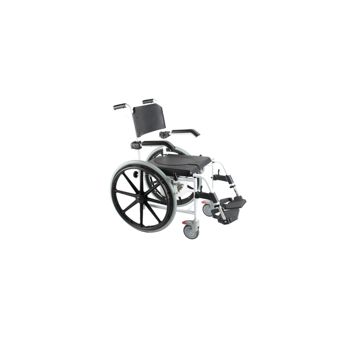 3 in 1 Commode Shower Chair with 24 inch Rear Wheels