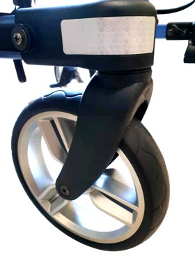 Swivel castors with reflector