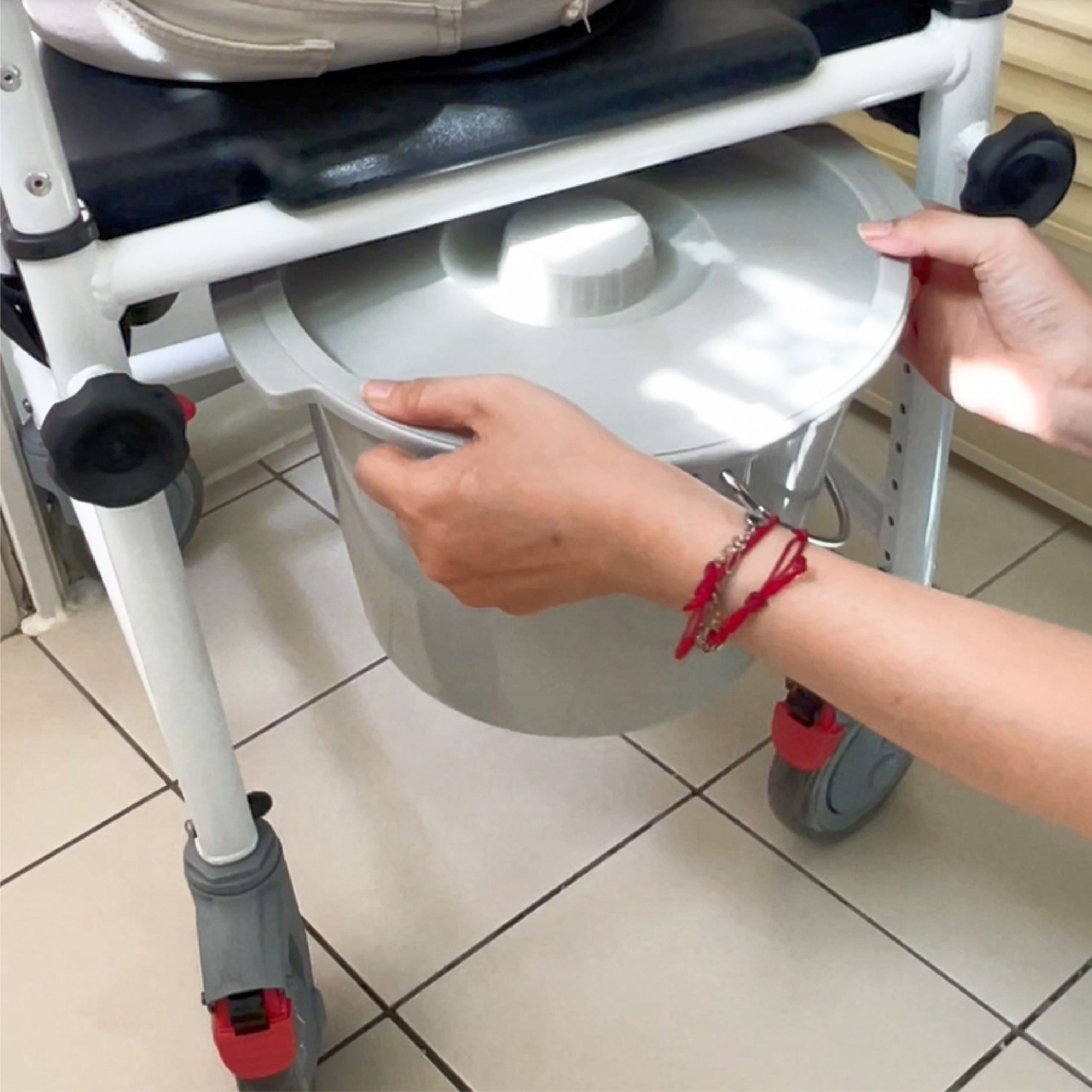 Slide out Commode Bucket scaled